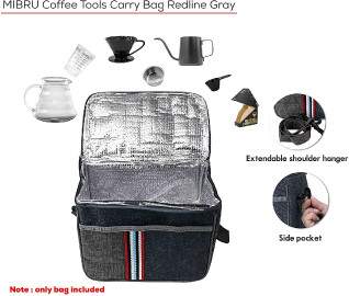 Buy MIBRU Coffee Tools Carry Bag Redline Gray in Saudi Arabia
