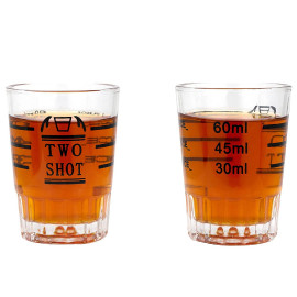 MIBRU Coffee Gass Espresso Two Shot 60ML Set of 2 Espresso Cups