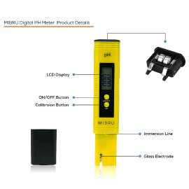 MIBRU Digital PH Meter Water Hydroponics Pocket Pen Tester 2