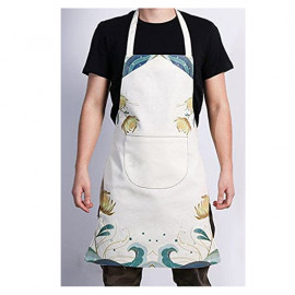 MIBRU Fabric Barista Jeans Adjustable Apron with 1 Pockets Big multi color for Women and Men Chef Barista Bartender Cooking Bist