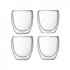 MIBRU Coffee Glass Vaccum Cup 150ML 4Pcs Set Double Wall Glass for Espresso Turkish Tea Arabic Coffee Glass 2