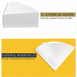 Buy Mibru Coffee Paper Filters, White - 6 Boxes/100 Pcs in 2