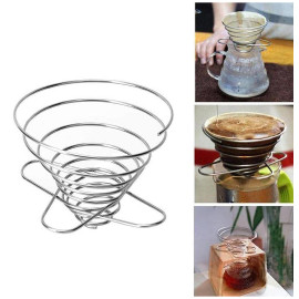 MIBRU Coffee Spiral Metal Stainless Steel Permanent Filter Coffee Dripper Engine Spring Shape Funny Pour Over Compatible Replace 2