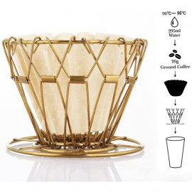MIBRU Coffee Spiral Metal Stainless Steel Permanent Filter Coffee Dripper Engine Spring Shape Funny Pour Over Compatible Replace 2