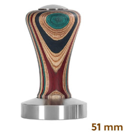 MIBRU Coffee Machine Espresso Tamper 51mm Wooden Handle Palm Powder Bean Hammer Flat Stainless Steel Pressing Tool for Portafilt 2