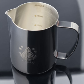 MIBRU Stainless Steel Espresso Coffee Pitcher Barista Kitchen Home Craft Scale Coffee Latte Milk Frothing Jug Black With Logo 40 2