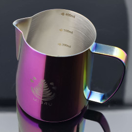MIBRU Stainless Steel Espresso Coffee Pitcher Barista Kitchen Home Craft Scale Latte Milk Frothing Jug Pink With Logo 400ml 2