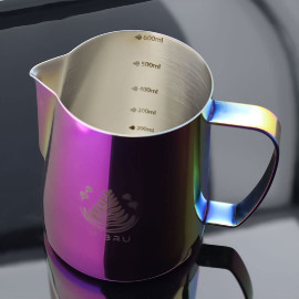 MIBRU Stainless Steel Espresso Coffee Pitcher Barista Kitchen Home Craft Scale Latte Milk Frothing Jug Pink With Logo 600ml 2