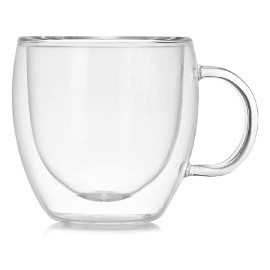 MIBRU Double Layer Glass Coffee Cup Heat Resistant 350ml 2