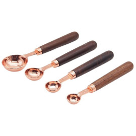MIBRU Kitchen mesure spoons set 4pcs wood handle