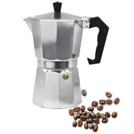 MIBRU Classic Stovetop Espresso Maker for Great Flavored Strong Espresso Classic Italian Style Makes Delicious Coffee, Easy to O