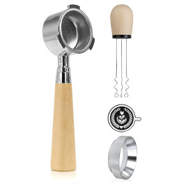 Professional Espresso Set of 4 Pieces, Size 51mm, Suitable for De'Longhi Machines and Similar Machines, with Zigzag Coffee Needl 2