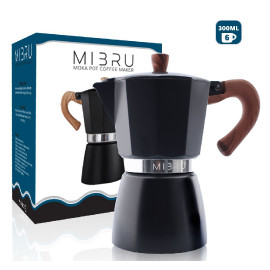 MIBRU Coffee Moka Pot Coffee Maker 300ml Black 2