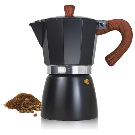 MIBRU Coffee Moka Pot Coffee Maker 150ml Black