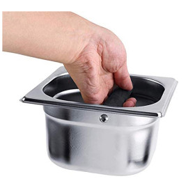 MIBRU Coffee Bin Knock Box Espresso Dump Stainless Steel Espresso Knock Box Built-in Container for Coffee Ground 140 x 176 x 98m 2