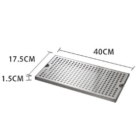 قاعدة رينزر بدون حوض مقاس 40x17.5x1.5سم قاعدة من الستانلس ستيل 2