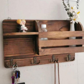 MIBRU Wall Coffee Cup Holder From Natural Wood Wall Mounted Wooden Holder Hanger 2