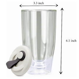 MIBRU Coffee vaccum glass thermo cup 450ml gray 2