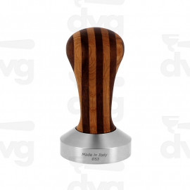 TAMPER B-WOOD, WALNUT-OAK WOOD, S.STEEL FLAT BASE D.53MM