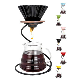 V60 Coffee Machine Set Filter Espresso Drip Maker Funnel Ceramic Holder Hools For Home and Kitchen Accessories