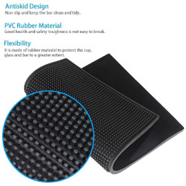 Coffee Rubber Service Mat Non Slip Set Of 6 Dish Glass Drying Flexible Coasters Leakproof Baritsa Shops Restaurant Kitchen 30x15 2