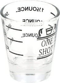 Coffee Single Shot 45ML Glass Material Black Measuring Lines Barista Genie