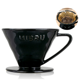 Buy MIBRU V60 Ceramic Drip Funnel Size 02 Black in Saudi