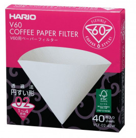 Buy Hario V60 Paper Filter 02, White - 40 Sheets in Saudi