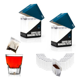 MIBRU Drip Coffee Filter Bag Portable Hanging Ear Style Coffee Filters Paper Home Office Travel Brew Coffee and Tea Tools 100Pie