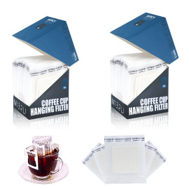 MIBRU Drip Coffee Filter Bag Portable Hanging Ear Style Coffee Filters Paper Home Office Travel Brew Coffee and Tea Tools 100Pie 2
