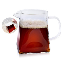 MIBRU Heat-resisting High Borosilicate Glass Tea Pitcher Tea Set Accessory Clear Glass Fair Mug Tea Divider Milk Coffee Jug Coff
