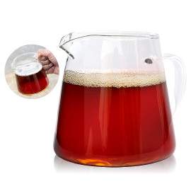 MIBRU V60 Coffee Server | Heat Resistant Glass Pot | Pour Over Coffee Tea Server | Kettle Coffee Maker Teapot | Hand Drip Pour O