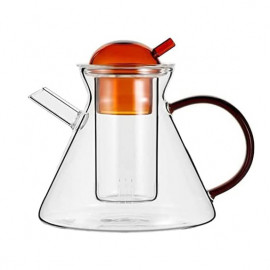 Tea and herbal glass jug 480ml Orange Elegant jug, classic design, with infuser for tea and coffee 2