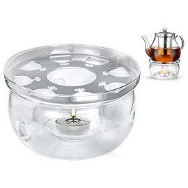 Candle Heating Glass Base Clear Glass Round Candles Holder Tea Warmer Borosilicate Glass Tea and Coffee Base