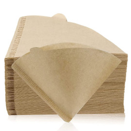 Coffee Filters V60 Cone Paper Brown Natura Compatible with V60 and No.1 Size V01 1-2 Cups Pour Over Drippers1 00pcs