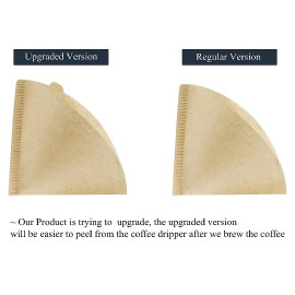 Coffee Filters V60 Cone Paper Brown Natura Compatible with V60 and No.1 Size V01 1-2 Cups Pour Over Drippers1 00pcs 2