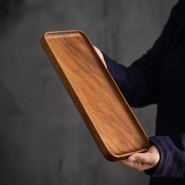 Coffee Wood Serving Tray 30x12x2cm Serve Tea Coffee or Breakfast in Bed Classic Wooden Decorative Serving Tray