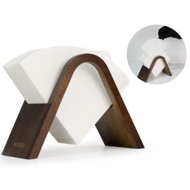 Buy Wooden Coffee Filter Paper Holder Dark Wooden in Saudi