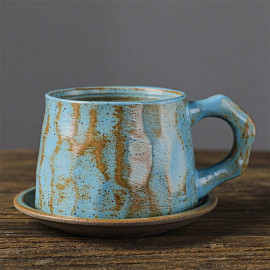 Buy Coffee ceramic cup with plate 230ml in Saudi Arabia 2