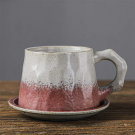 Buy Coffee ceramic cup with plate 230ml in Saudi Arabia 2