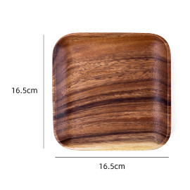 Coffee wood serving tray 16.5x16.5cm 2