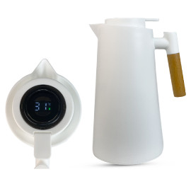 Buy Thermos Heat isolation Jug 1000ml With Thermometer White in