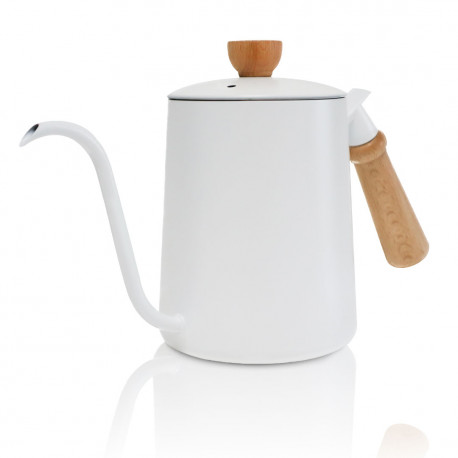 Coffee dripper pot wood handle 600ml white