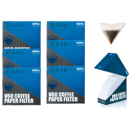 Buy Mibru Coffee Paper Filters, White - 6 Boxes/100 Pcs in