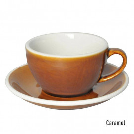 LOVERAMICS Egg Flat White Cup 150ml & Saucer caramel