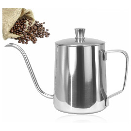 Coffee drip pot 600ml w/lid silver 2