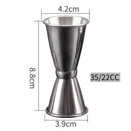 Mesure Cup Stainless Steel Cocktail Double Head 22-35ml