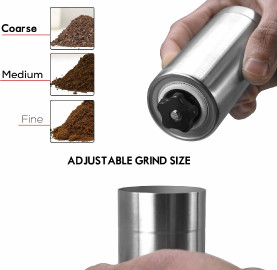 MIBRU Manual Coffee Bean Grinder Silver Standard 2
