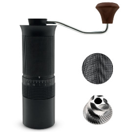Professional Manual Coffee Grinder Black With Handle Suitable For Espresso Preparation external adjustments