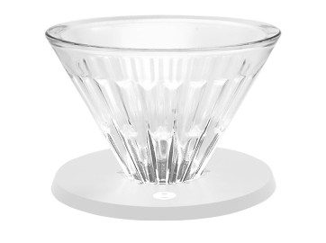 Timemore Crystal Eye Glass Dripper 01  PC Holder | White